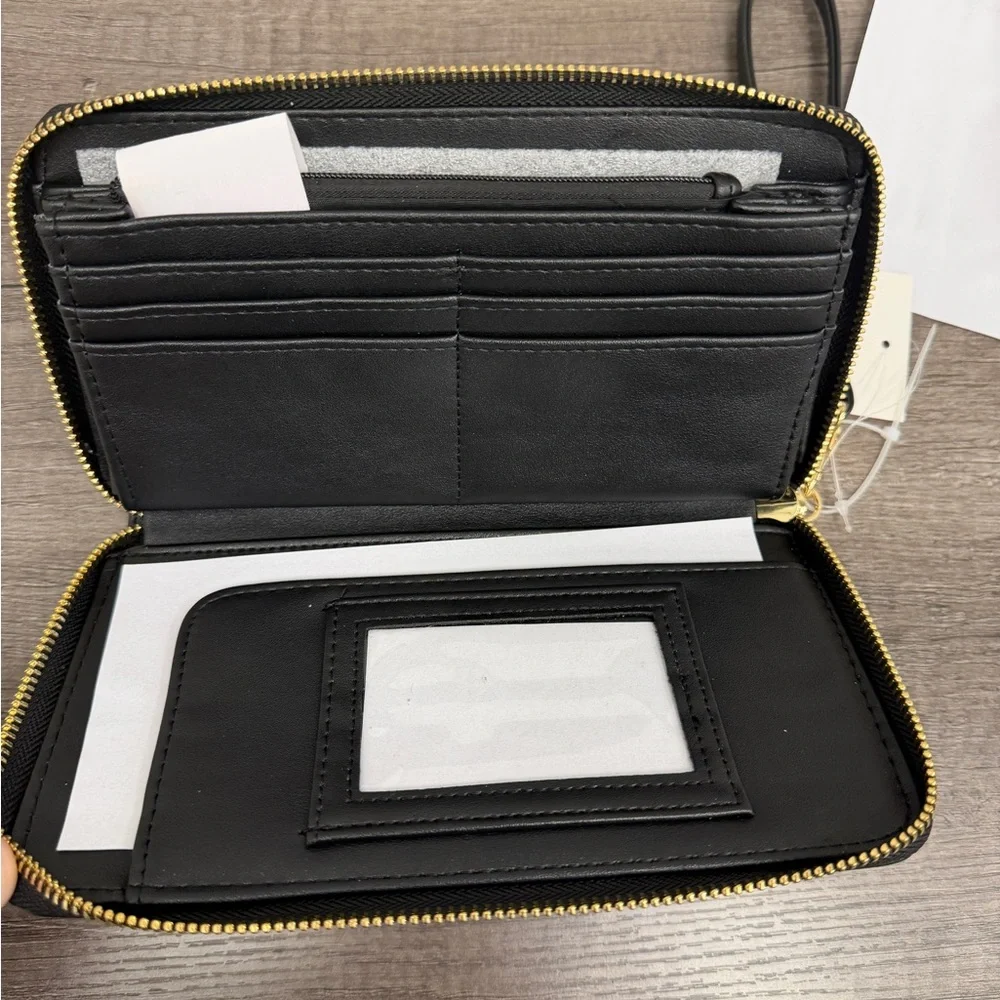 Betsey Johnson Black Wallet with Fruit Accents